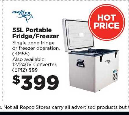 Repco 55l Portable Fridge Freezer Eva Kool