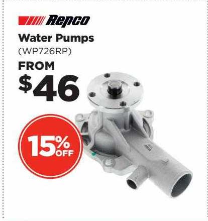 Water Pumps Repco Offer at Repco