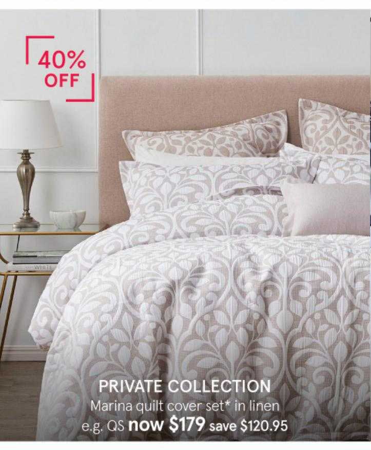 Private Collection Marina Quilt Cover Set Offer at Myer - 1Catalogue.com.au