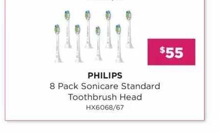 Bing Lee Philips 8 Pack Sonicare Standard Toothbrush Head