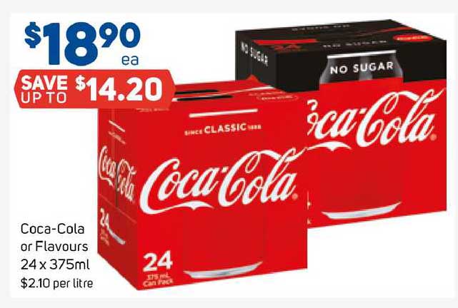Foodland Coca-Cola Or Flavours 24 X 375ml