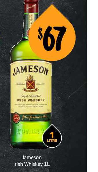 First Choice Liquor Jameson Irish Whiskey 1l