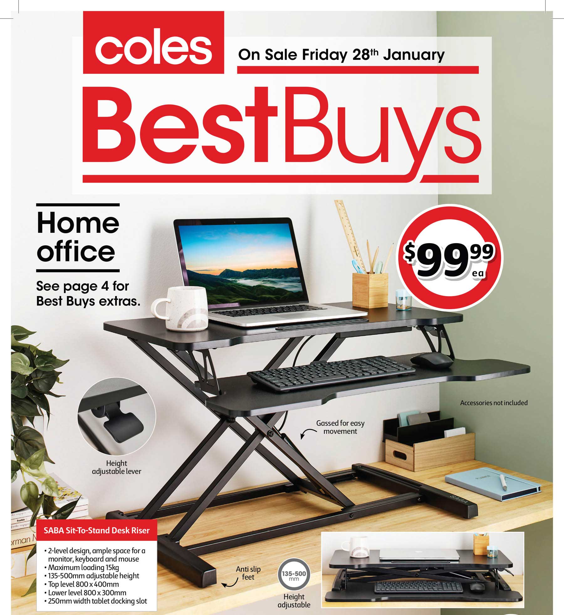 Coles Saba Sit-to-stand Desk Riser