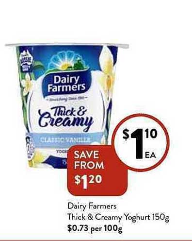 Dairy Farmer Thick & Creamy Yoghurt Offer at FoodWorks