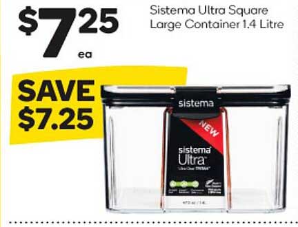 Sistema Ultra Square Large Container Offer at BIG W - 1Catalogue.com.au