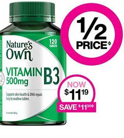 Nature's Own Vitamin B3 Offer at Priceline