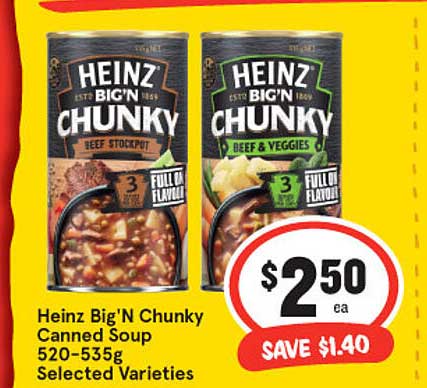 IGA Heinz Big 'n Chunky Canned Soup