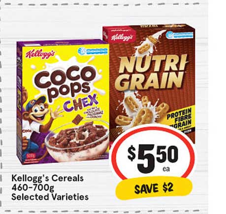 IGA Kellogg's Cereals