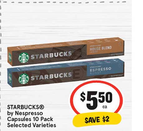 IGA Starbucks By Nespresso Capsules 10 Pack