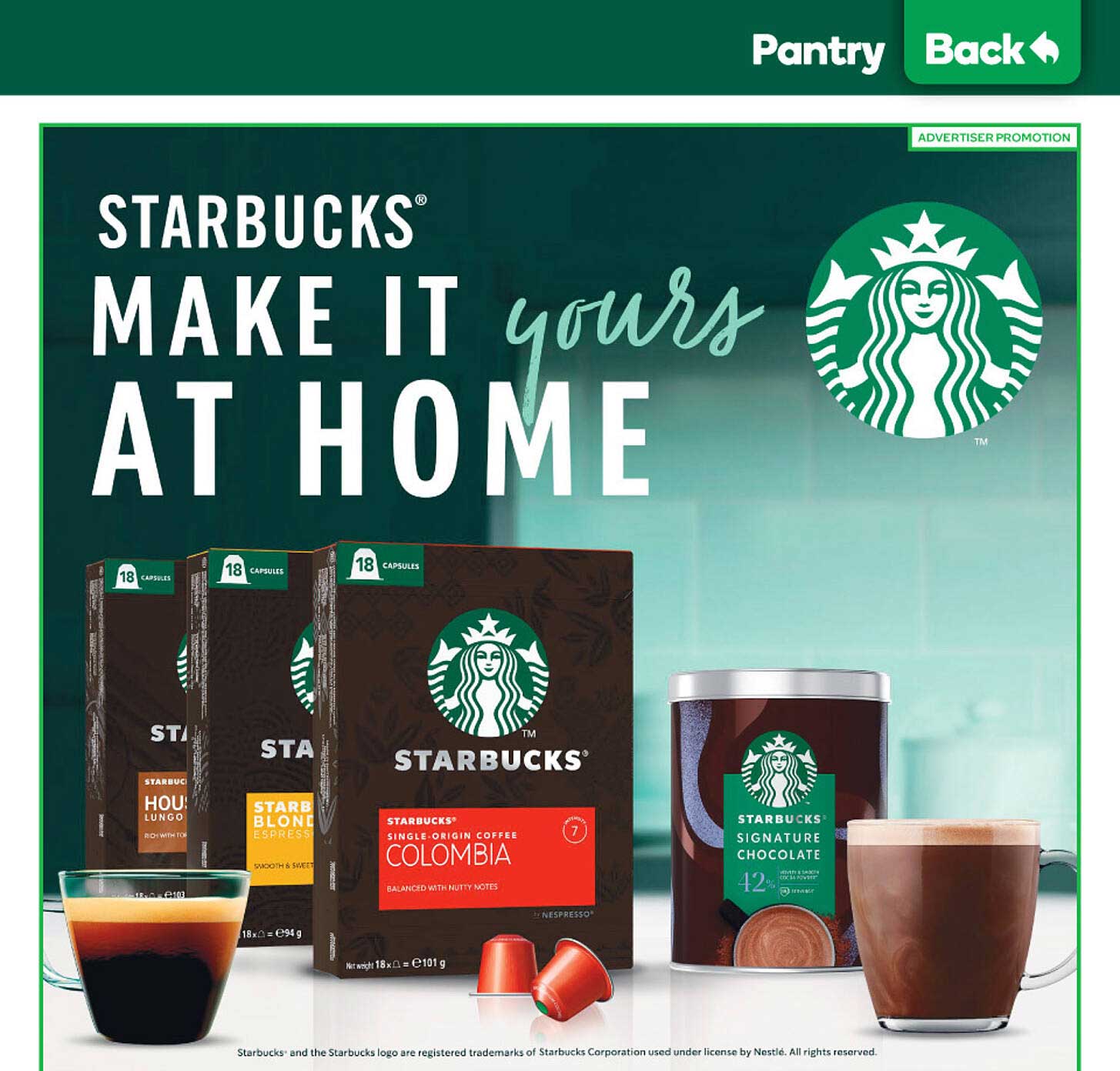 Starbucks Offer at Woolworths