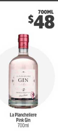 BWS La Plancheliere Pink Gin 700ml