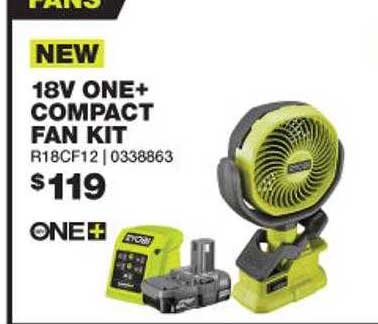 Bunnings Warehouse 18v One+ Compact Fan Kit R18cf12