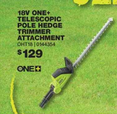 Bunnings Warehouse 18v One+ Telescopic Pole Hedge Trimmer Attachment