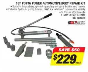 Autobarn 10t Porta Power Automotive Body Repair Kit