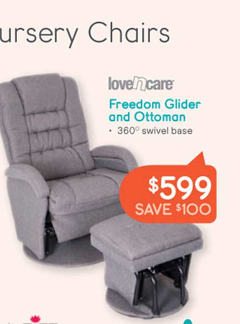 Lovencare Freedom Glider And Ottoman, Baby Bunting Recliner Chairs