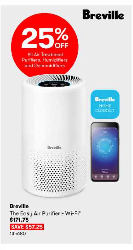 BIG W Breville The Easy Air Purifier - Wi-fi