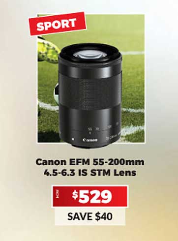 Camera House Canon EFM 55-200mm 4.5-6.3 IS STM Lens