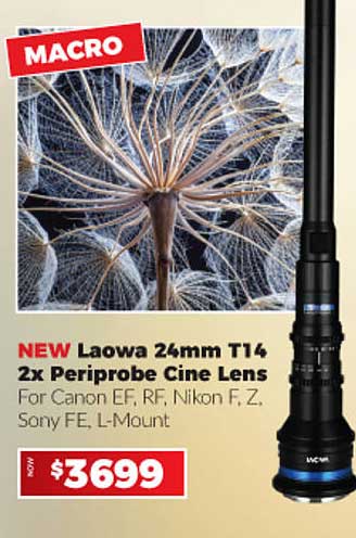 Camera House Laowa 24mm T14 2x Periprobe Cine Lens