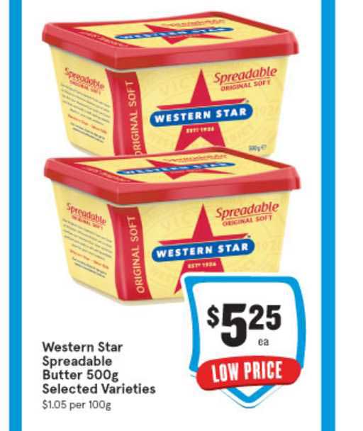 IGA Western Star Spreadable Butter 500g