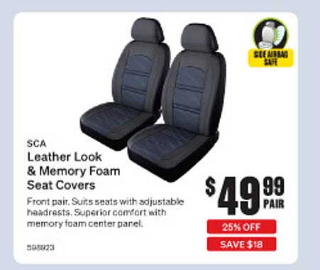 Sca Mesh Memory Foam Seat Covers Offer At Super Auto - Sca Memory Foam Seat Covers