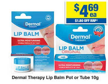 My Chemist Dermal Therapy Lip Balm Pot Or Tube 10 G