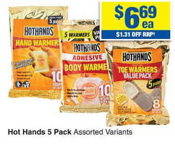 My Chemist Hot Hands 5 Pack