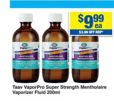 My Chemist Taav Vaporpro Super Strength Mentholaire Vaporizer Fluid