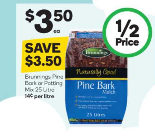 Woolworths Brunnings Pine Bark Or Potting Mix