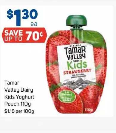 Tamar Valley Dairy Kids Yoghurt Pouch Offer at Foodland - 1Catalogue.com.au