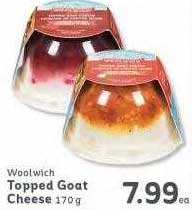 Woolwich Topped Goat Cheese Deal at Market Place IGA 