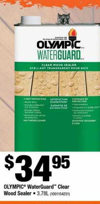  Olympic Waterguard Clear Wood Sealer