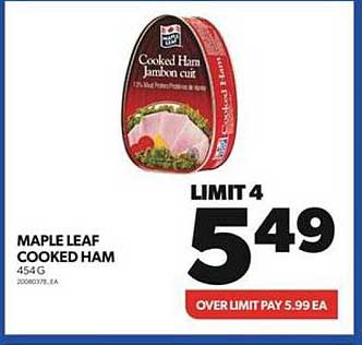 Maple Leaf Jambon cuit - 454 g