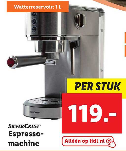 SilverCrest Espressomachine Aanbieding bij Lidl - 1Folders.nl