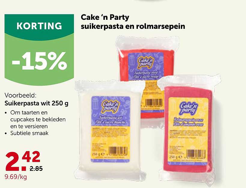 Cake 'n Party Suikerpasta Wit