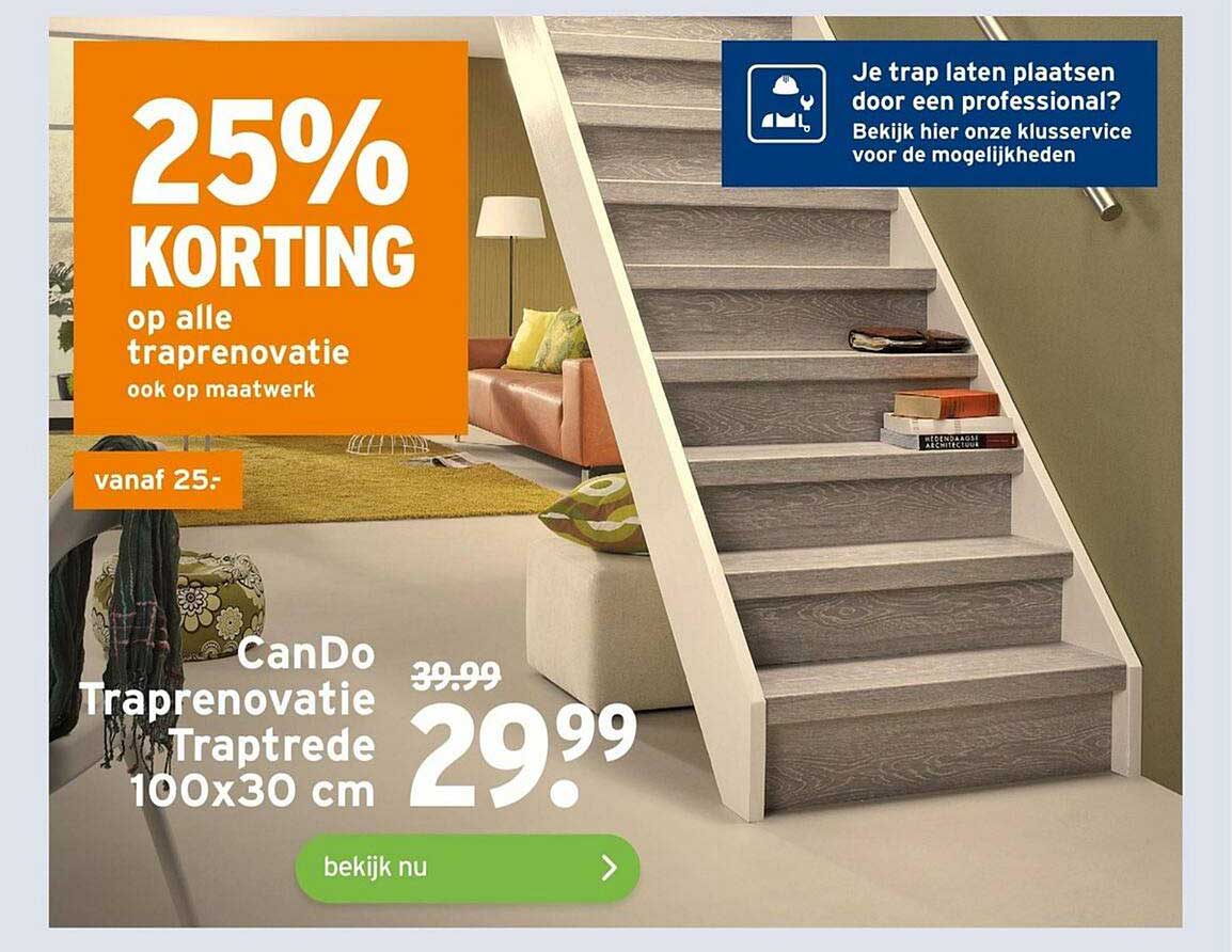 CanDo Traprenovatie Traptrede 100x30 Cm Aanbieding Bij GAMMA 1Folders nl