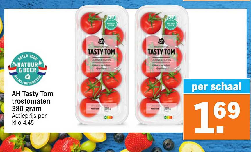 AH Tasty Tom Trostomaten 380 Gram Aanbieding Bij Albert Heijn 1Folders nl AH Tasty Tom Trostomaten 380 Gram Aanbieding Bij Albert Heijn 1Folders nl