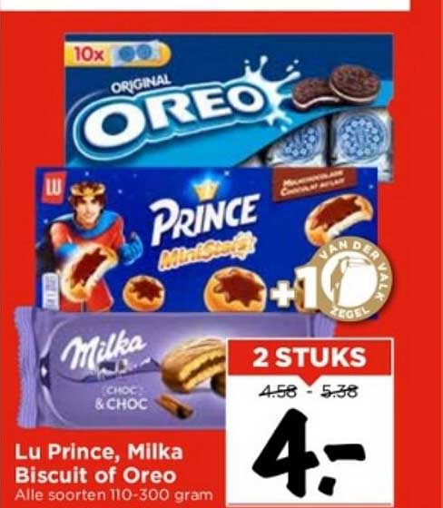 Lu Prince Milka Biscuit Of Oreo Aanbieding Bij Vomar 1folders Nl