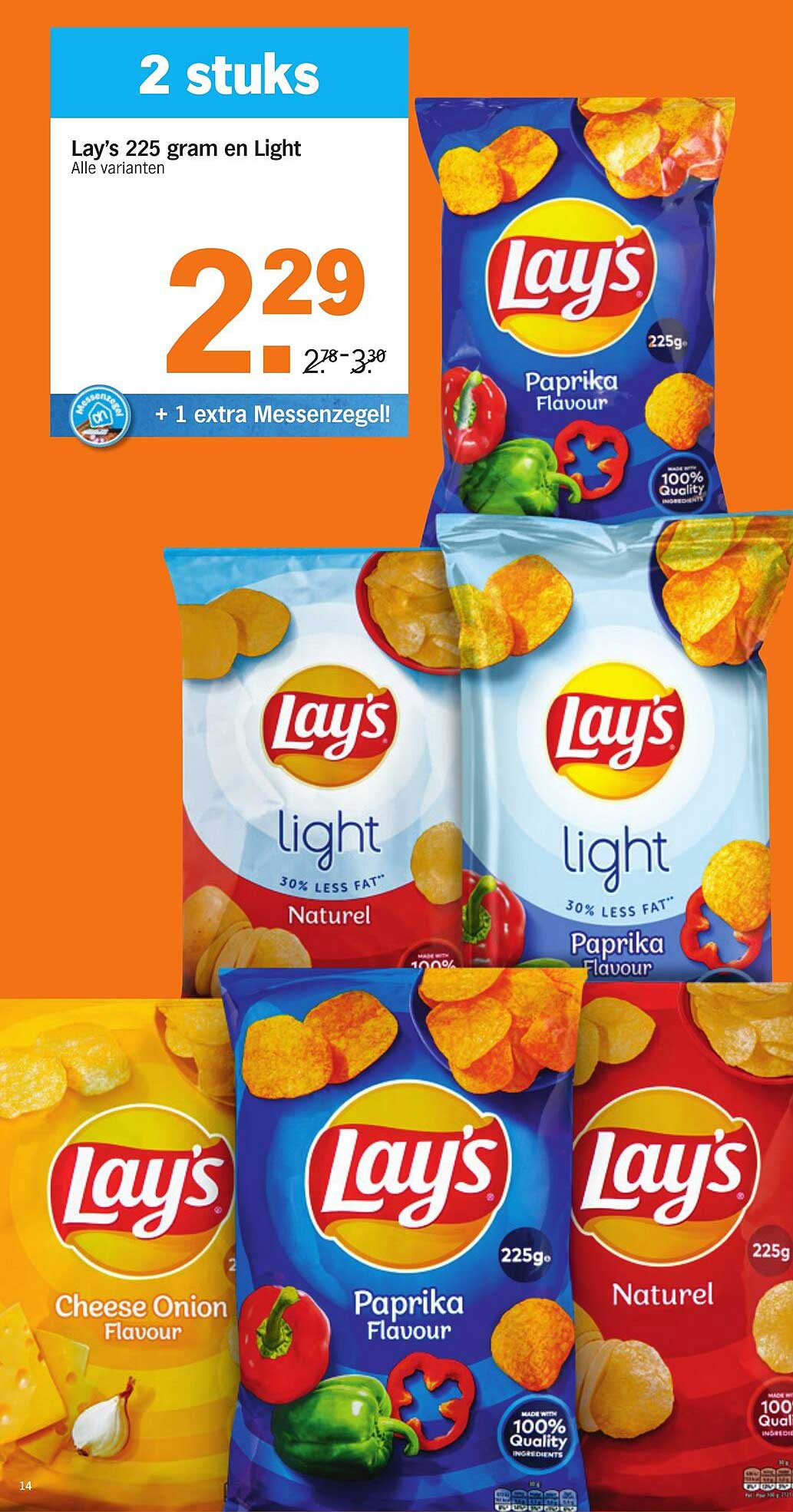 Lay's 225 Gram En Light Aanbieding bij Albert Heijn - 1Folders.nl