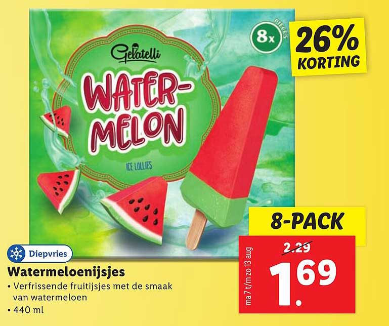Gelatelli Watermeloenijsjes Aanbieding bij Lidl - 1Folders.nl