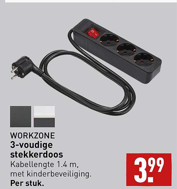 Brennenstuhl Eco-Line 3-voudige stekkerdoos 3m wit