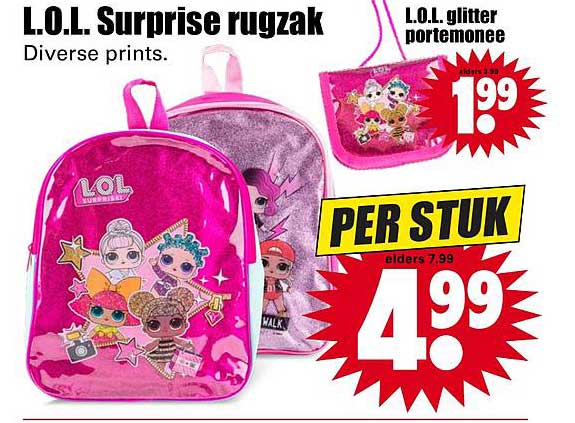 L.O.L. Surprise Rugzak Aanbieding bij Dirk 1Folders