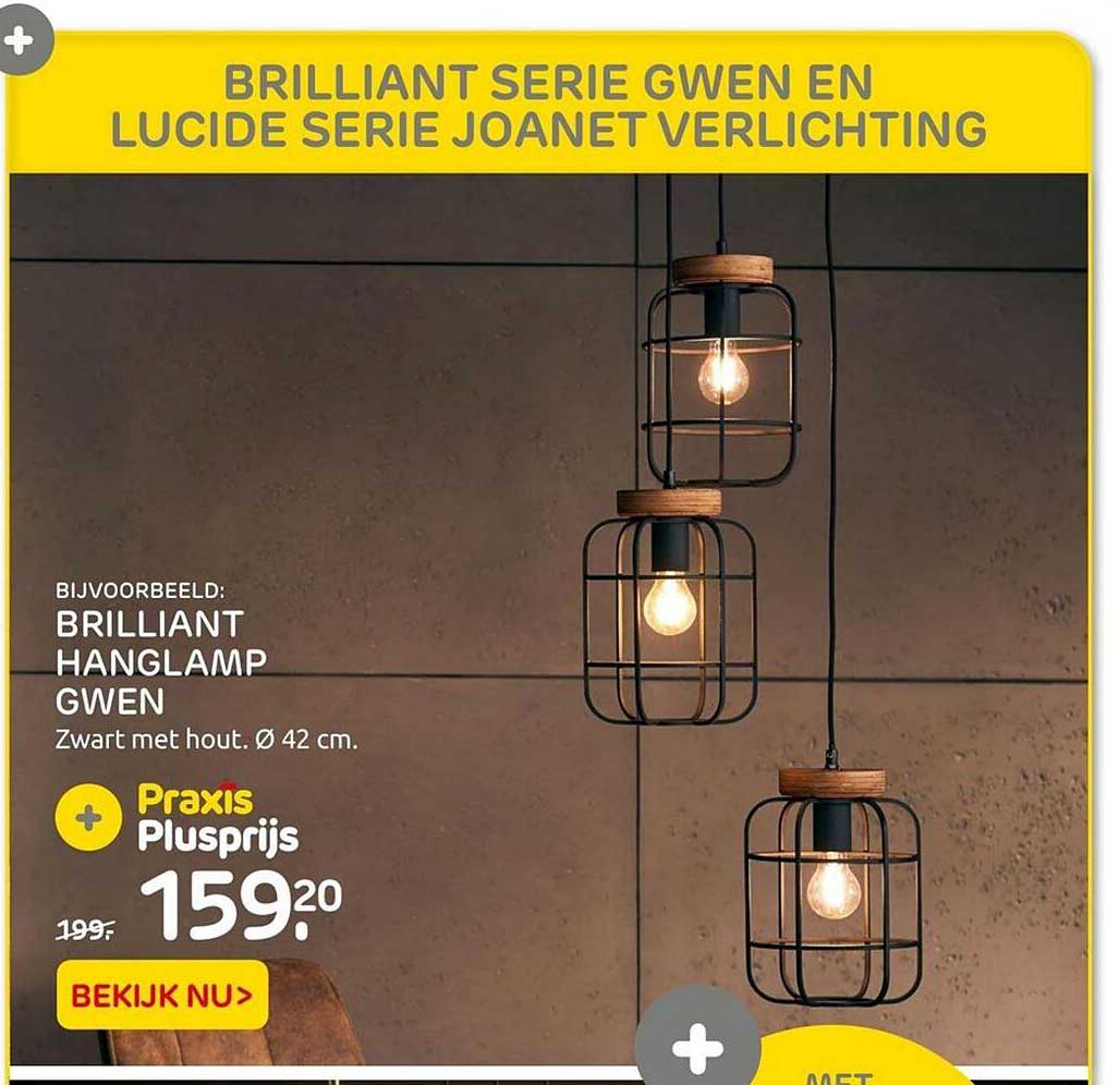 Brilliant Gwen - Hanglamp - E27 max 4x40W - Zwart/Hout - Vergelijk prijzen