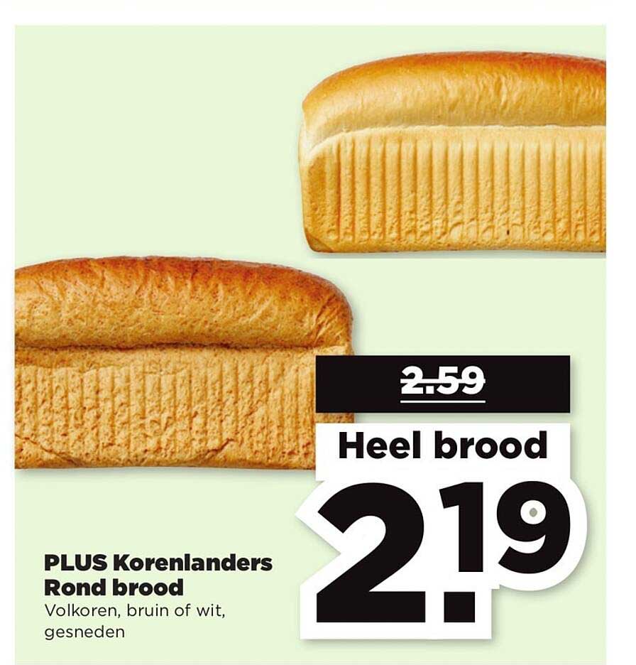 Plus Korenlanders Rond Brood Aanbieding bij PLUS - 1Folders.nl
