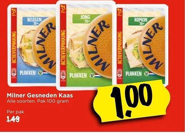 Milner Gesneden Kaas Aanbieding Bij Vomar - 1Folders.nl