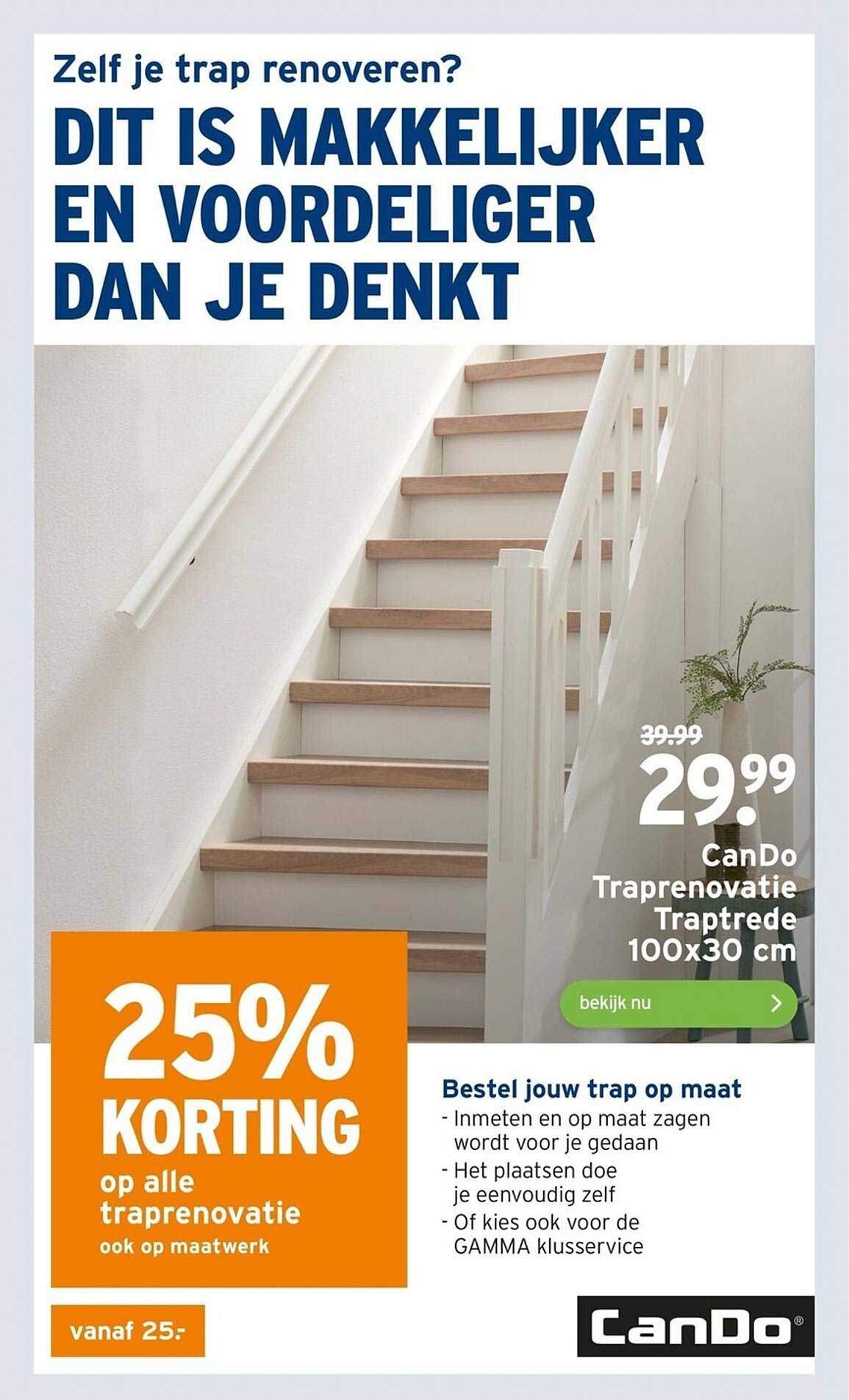 CanDo Traprenovatie Traptrede 100x30 Cm Aanbieding Bij GAMMA 1Folders nl
