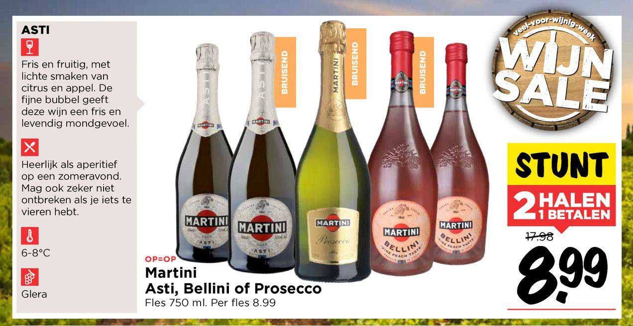 Martini Asti, Bellini Of Prosecco Aanbieding bij Vomar 1Folders.nl