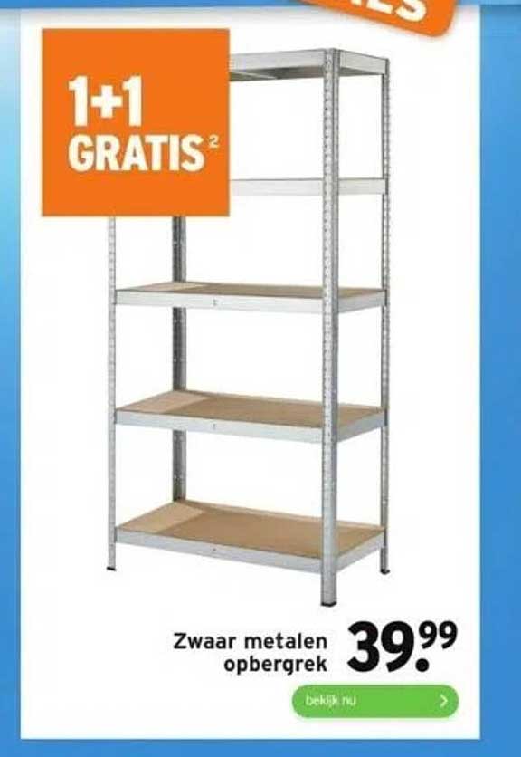 Handson zwaar metalen opbergrek 180x90x45cm kopen? | Wandrekken