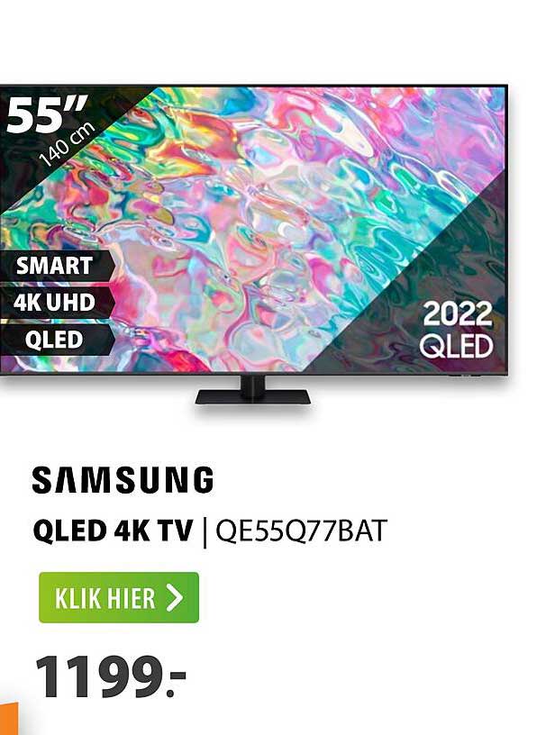 Samsung QLED 4K TV | QE55Q77BAT Aanbieding bij Expert - 1Folders.nl