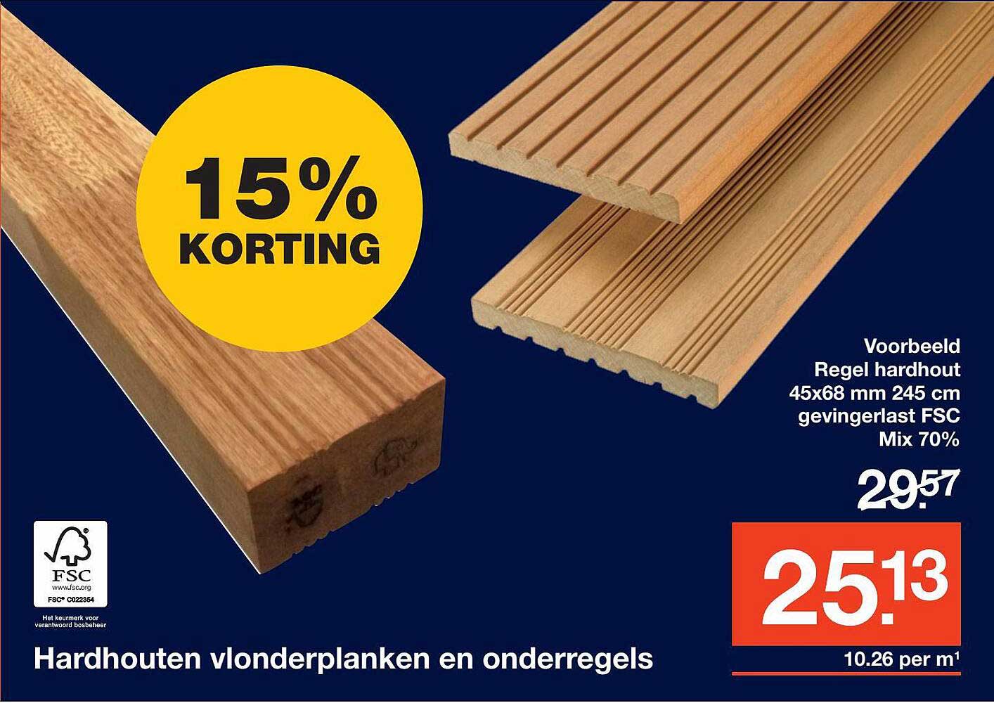 Hardhouten Vlonderplanken En Onderregels 15 Korting Aanbieding Bij Bouwmaat 1Folders Nl