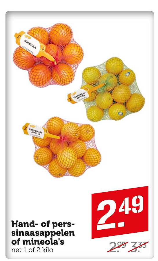 Hand Of Perssinaasappelen Of Mineola's Aanbieding bij Coop 1Folders.nl